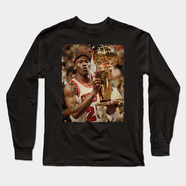 Michael Jordan Championship Vintage Long Sleeve T-Shirt by CAH BLUSUKAN